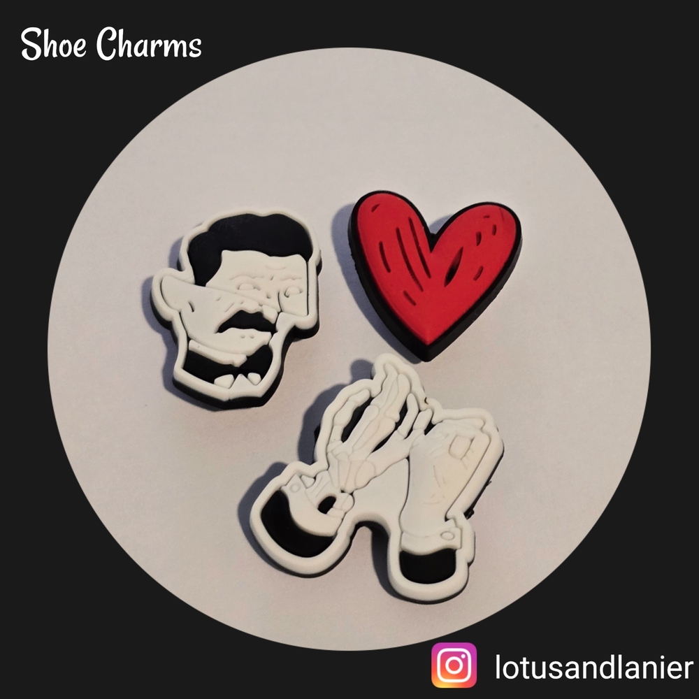 Shoe Charms Edgar Allen Poe - Tell Tale Heart Set Of 3